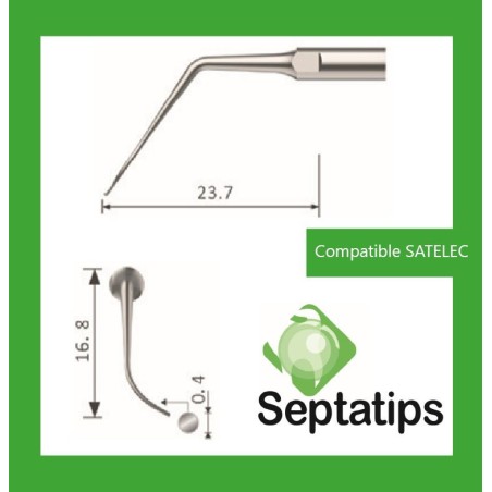 SEPTATIPS Scaling Tip Compatible with SATELEC - Periodontics