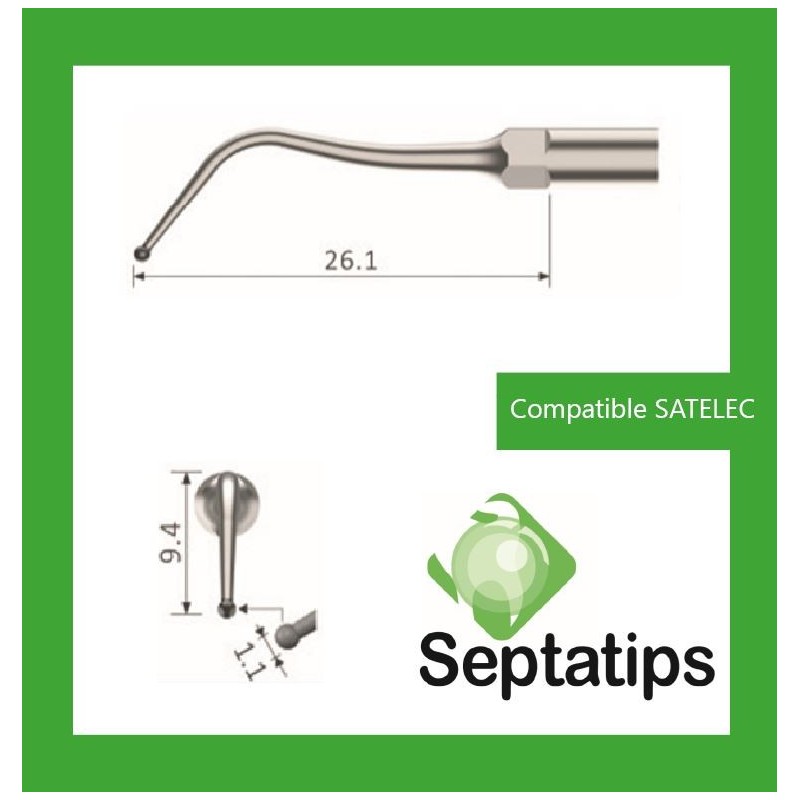 SEPTATIPS Scaling Tip Compatible with SATELEC - Cavity