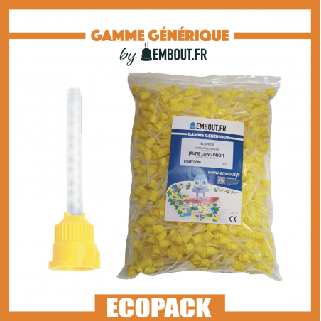 Embout mélangeur jaune - ECO PACK EMBOUT.FR - 750u