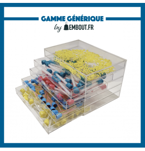 Maxi dispenser d'embouts 5 tiroirs