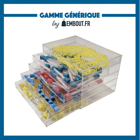 Maxi dispenser d'embouts 5 tiroirs