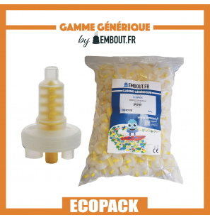 Embout mélangeur dynamique jaune - ECO PACK - EMBOUT.FR - 300u