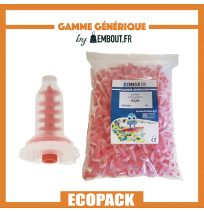 Embout mélangeur dynamique rouge - ECO PACK - EMBOUT.FR - 300u