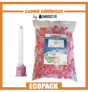 Embout mélangeur rose - ECO PACK EMBOUT.FR - 750u