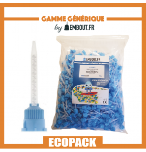 Embout mélangeur bleu pointu - ECO PACK EMBOUT.FR - 750u