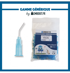 Embout bleu Etch 25G - EMBOUT.FR - 100u