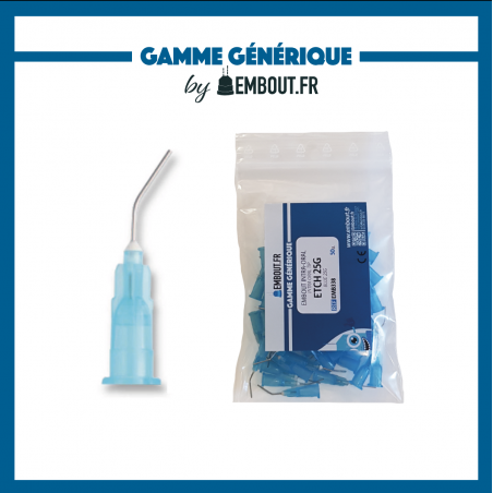 Embout bleu Etch 25G - EMBOUT.FR - 50u