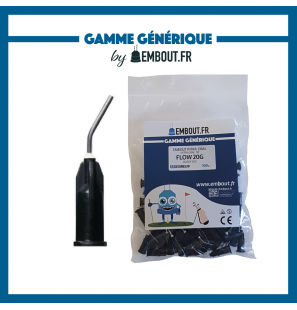 Embout flow noir 20G - EMBOUT.FR - 100u