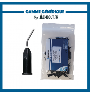 Embout flow noir 20G - EMBOUT.FR - 50u