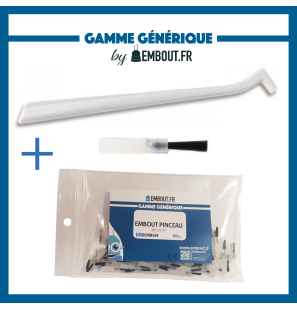 Kit 1 manche + embouts pinceaux 100u - EMBOUT.FR