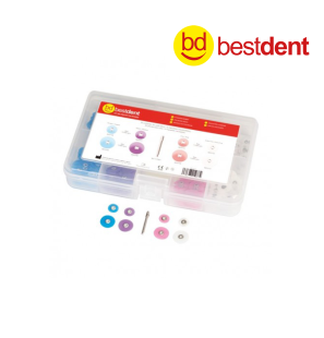 Set disques pop on 10/14 mm et 2 mandrins - BESTDENT - 1u