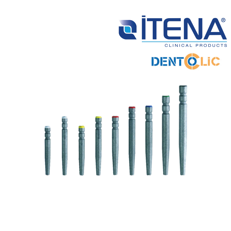 Tenons cylindro-coniques en titane sablé DENTOCLIC - ITENA - 20u