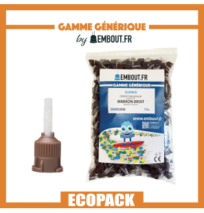 Embout mélangeur Marron droit - ECOPACK - 750u - Embout.fr