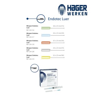 "Miraject endotec LUER" Anaesthetic needle - HAGER & WERKEN - 25u