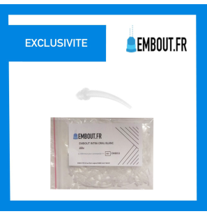 Embout intra oral blanc - EMBOUT.FR - 100u