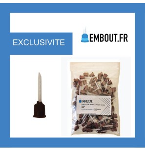 Embout marron pointu long 100u