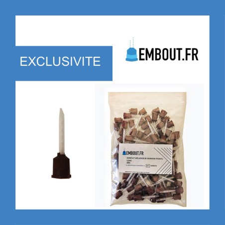 Embout marron pointu long 100u