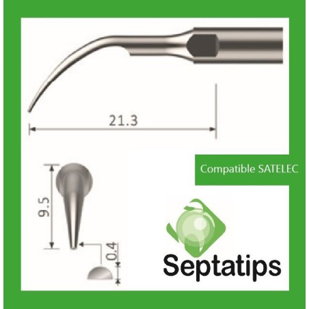 SEPTATIPS Scaling Tip Compatible with SATELEC - Descaling